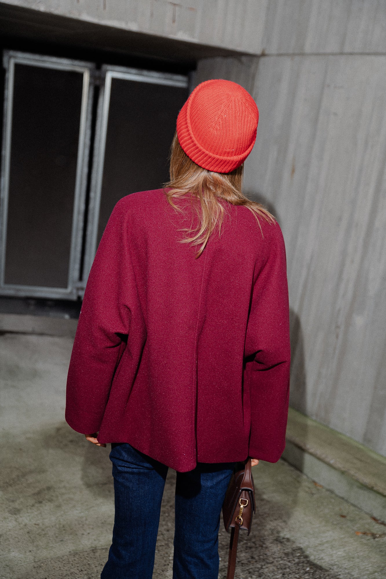 Louane oversized jacket burgundy