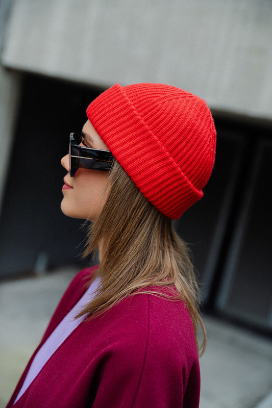 Les Jumelles Kana beanie racing red