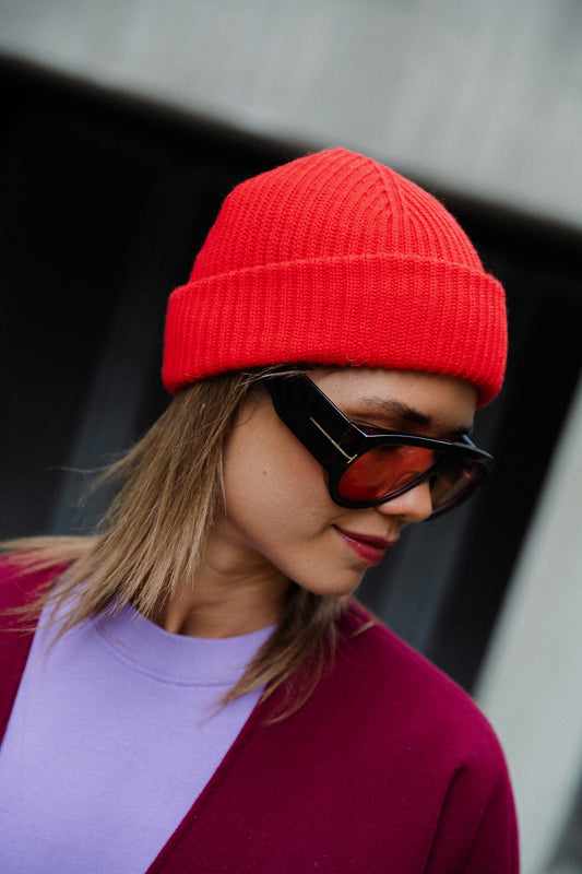 Les Jumelles Kana beanie racing red