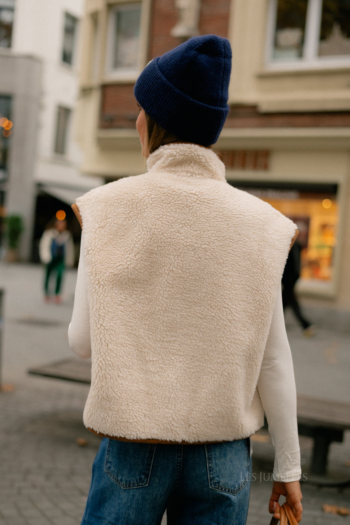 Capucine waistcoat ecru/camel