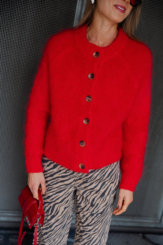 Les Jumelles Caitlin Strickjacke rot