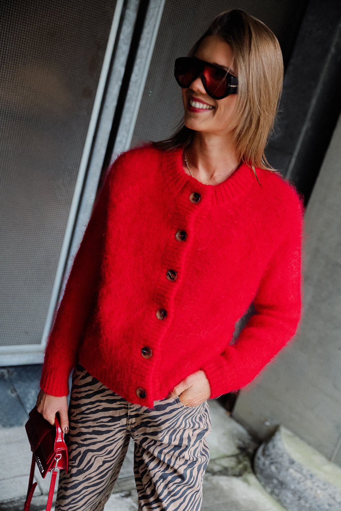 Caitlin Strickjacke rot