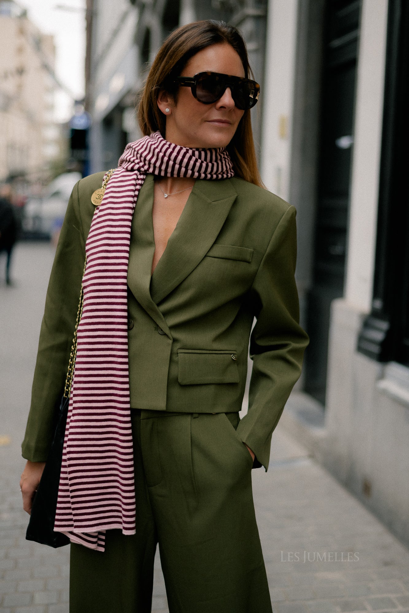 Donna cropped blazer khaki