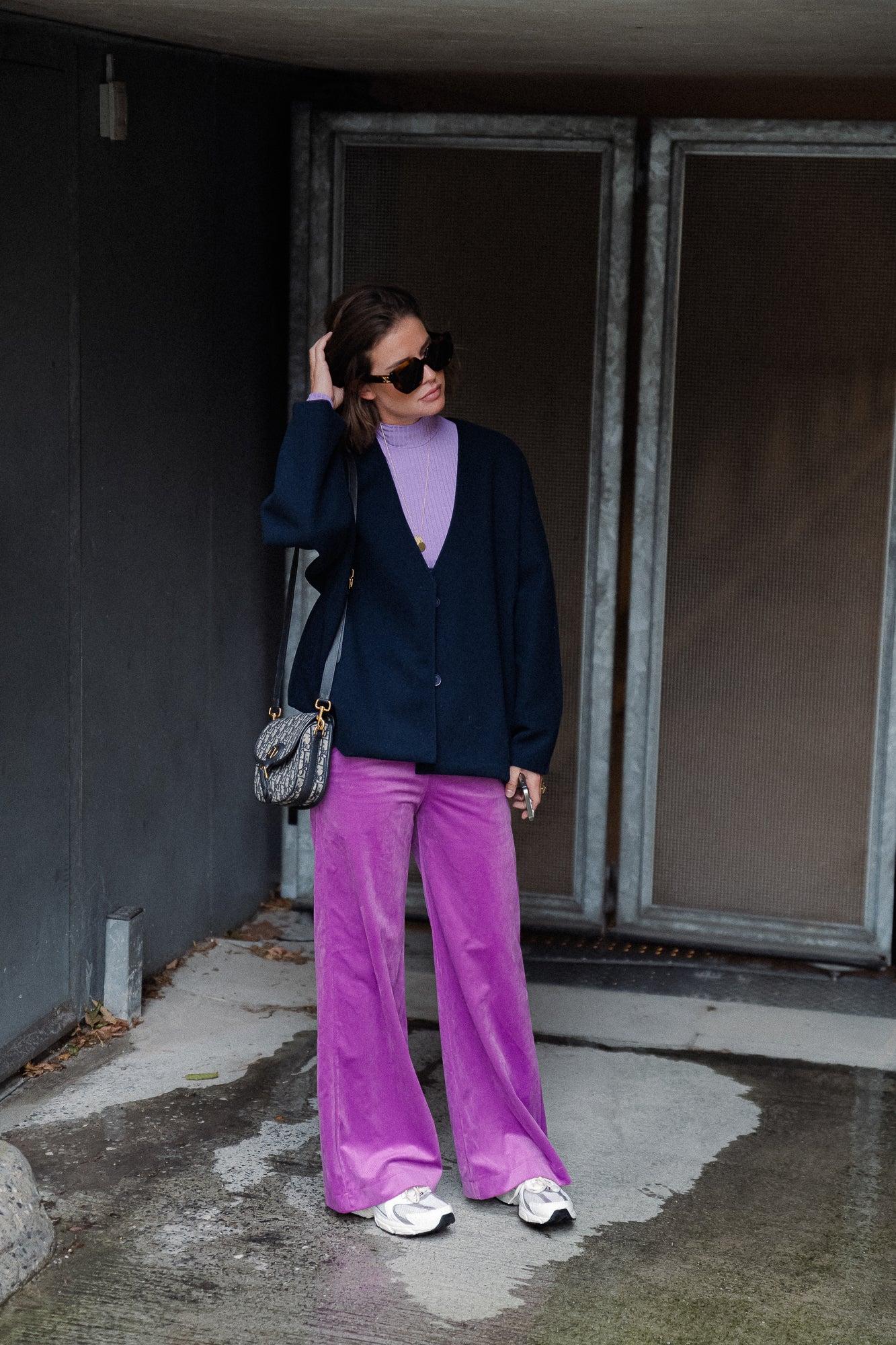 Renée velvet pants iris orchid