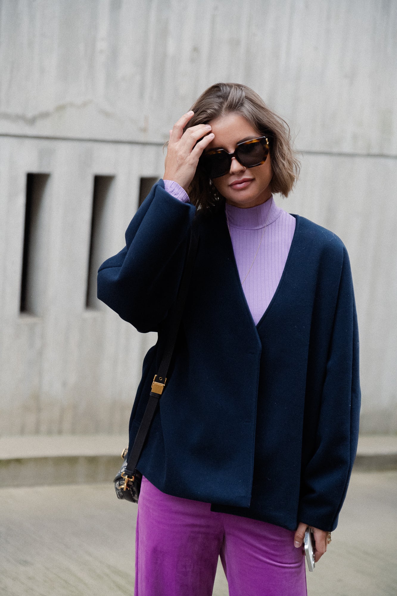 Louane Oversized-Jacke Marineblau