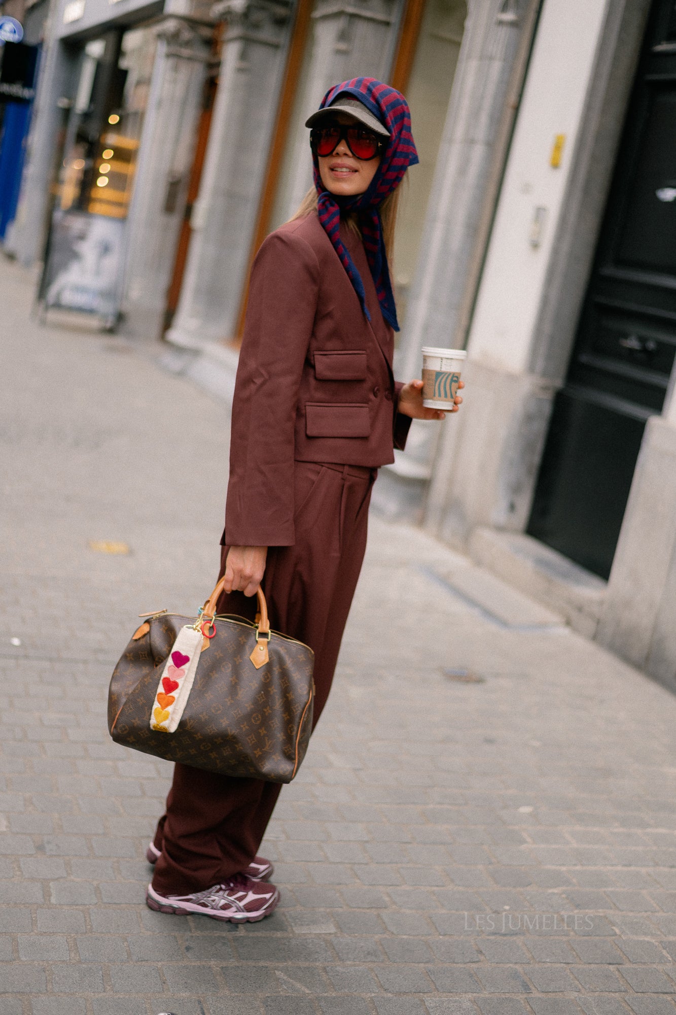 Donna cropped blazer burgundy