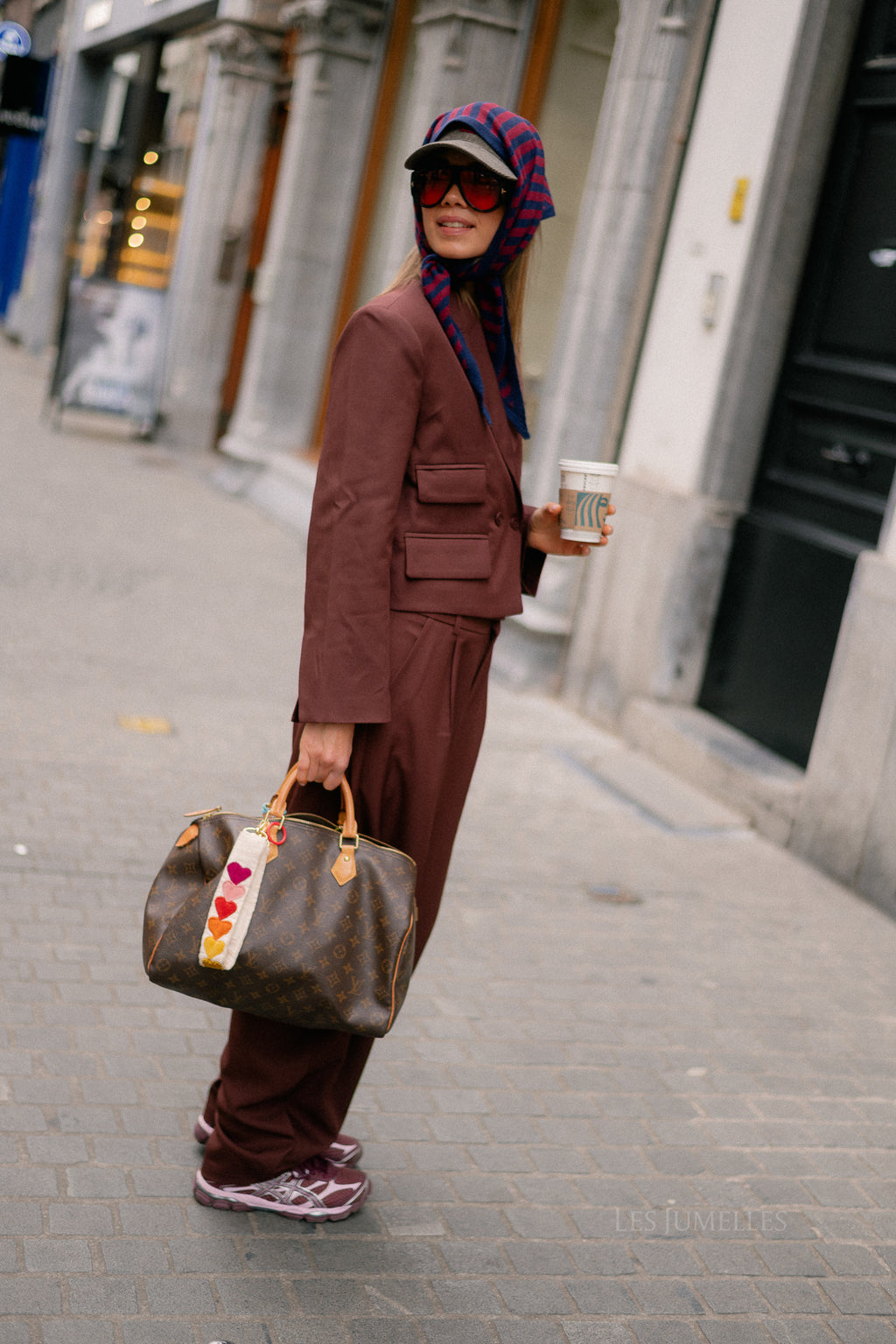 Donna cropped blazer burgundy