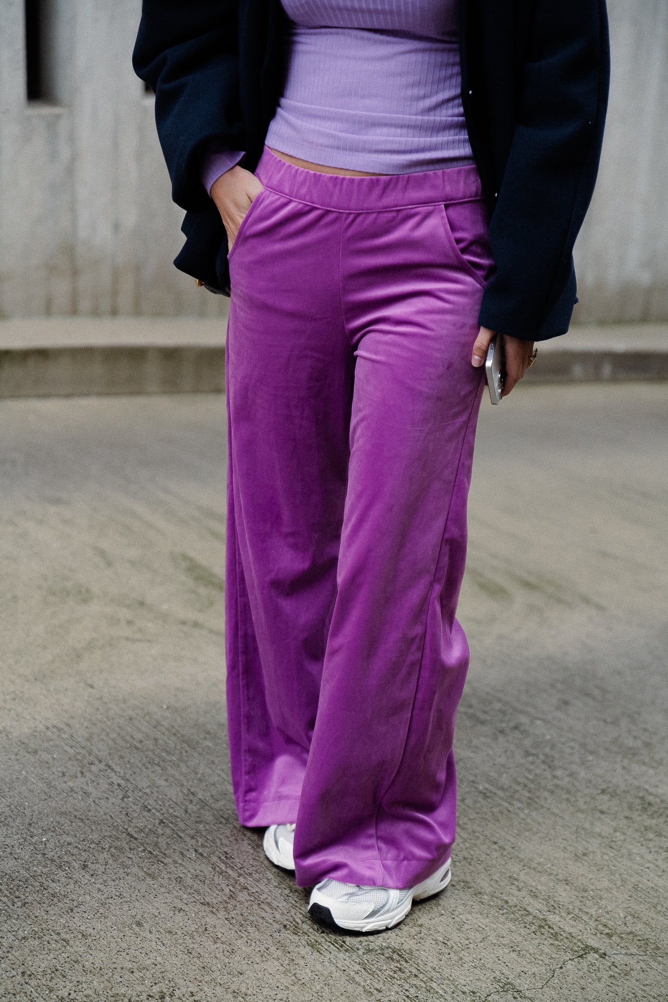 Renée velvet pants iris orchid