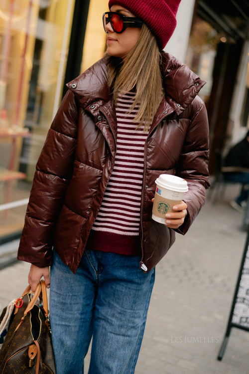 VILidda L/S shinny puffer short jacket fig