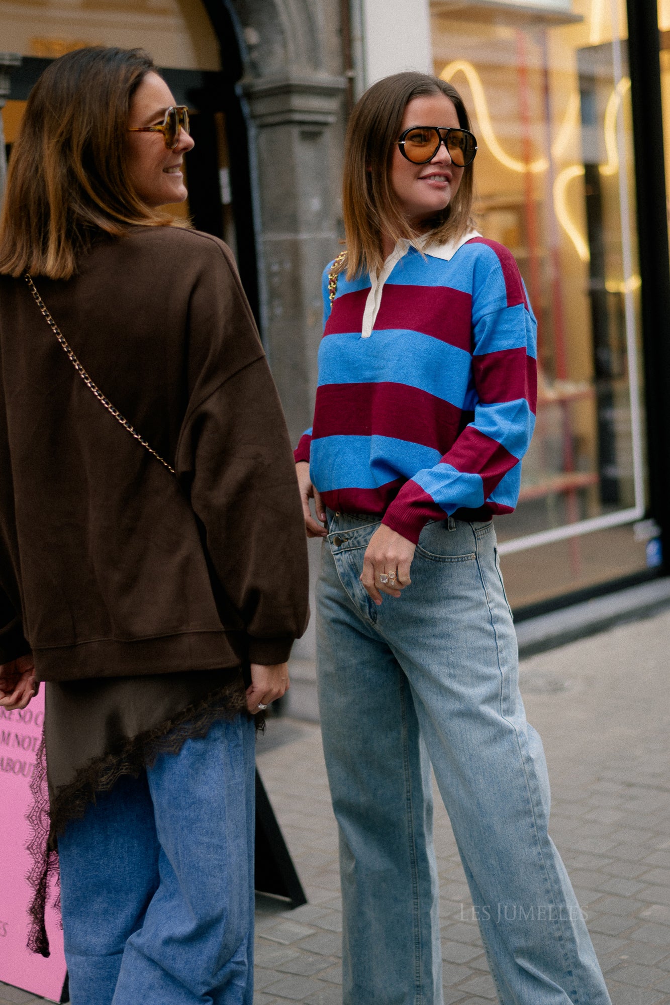 Rena asymmetric jeans light blue