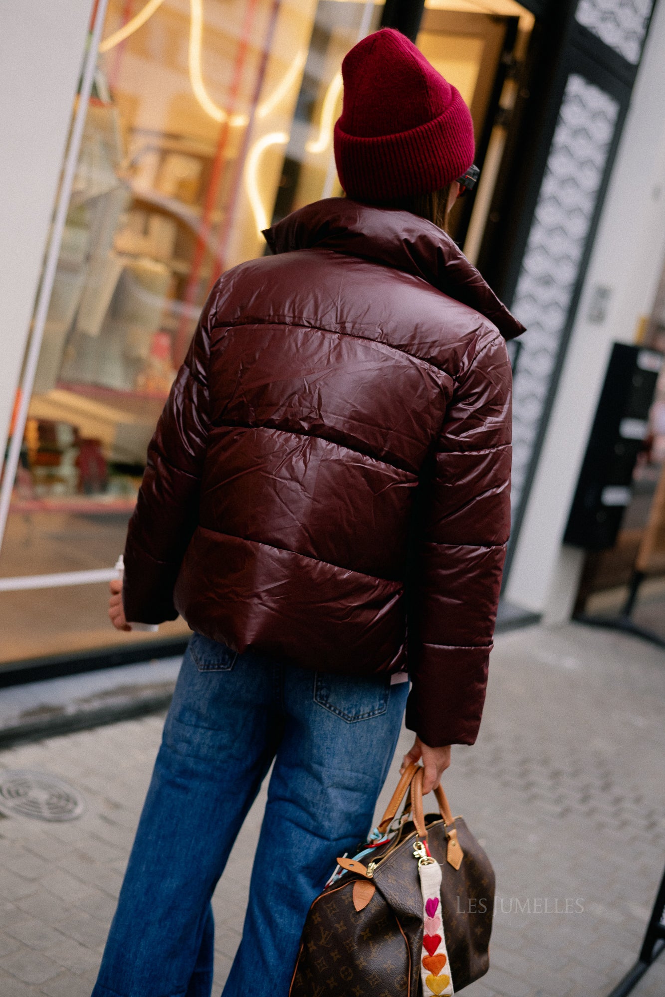 VILidda L/S shinny puffer short jacket fig