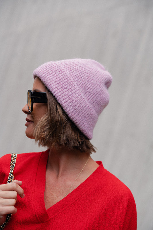 Les Jumelles Orila beanie rose