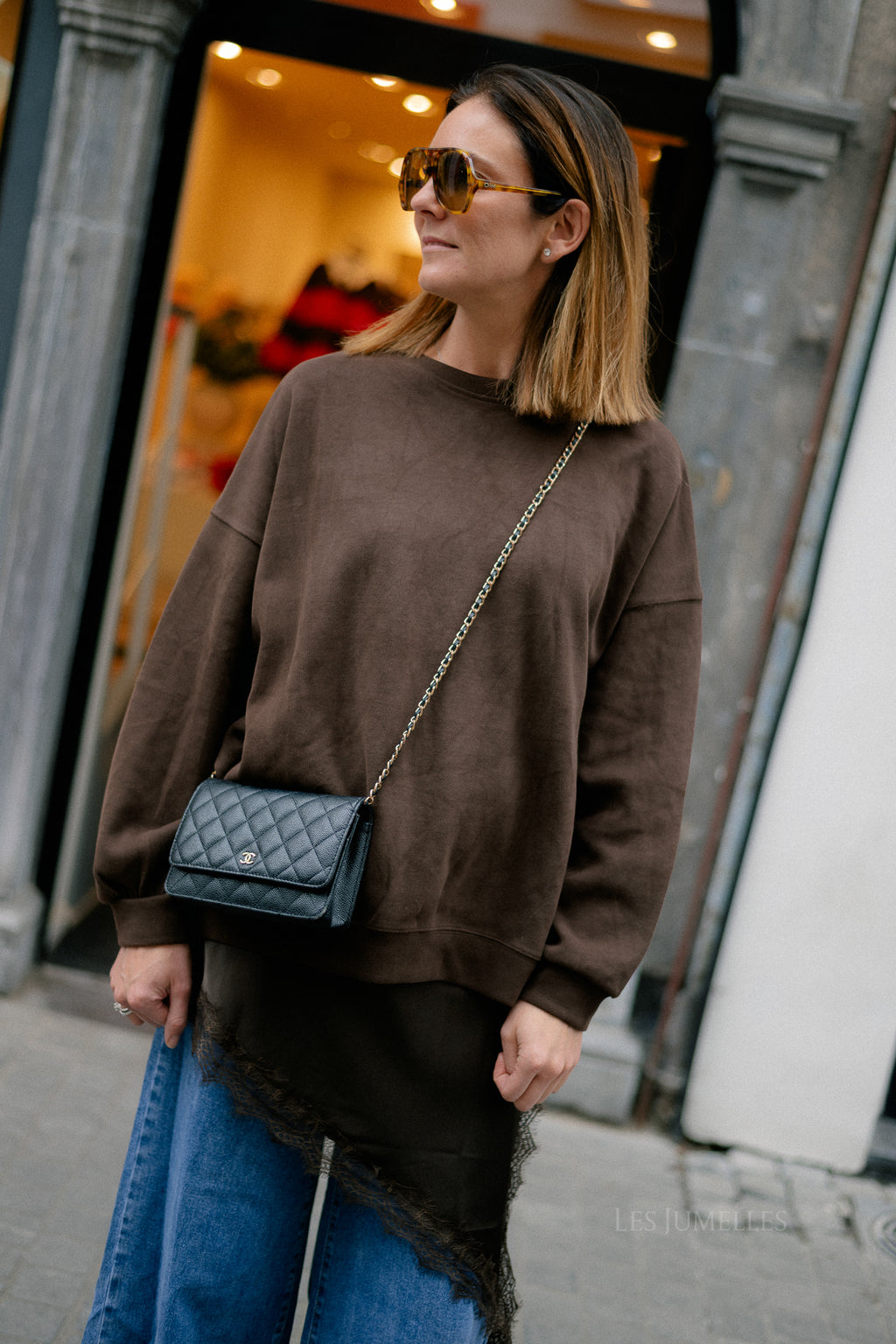 Amelie lace dress hot chocolate