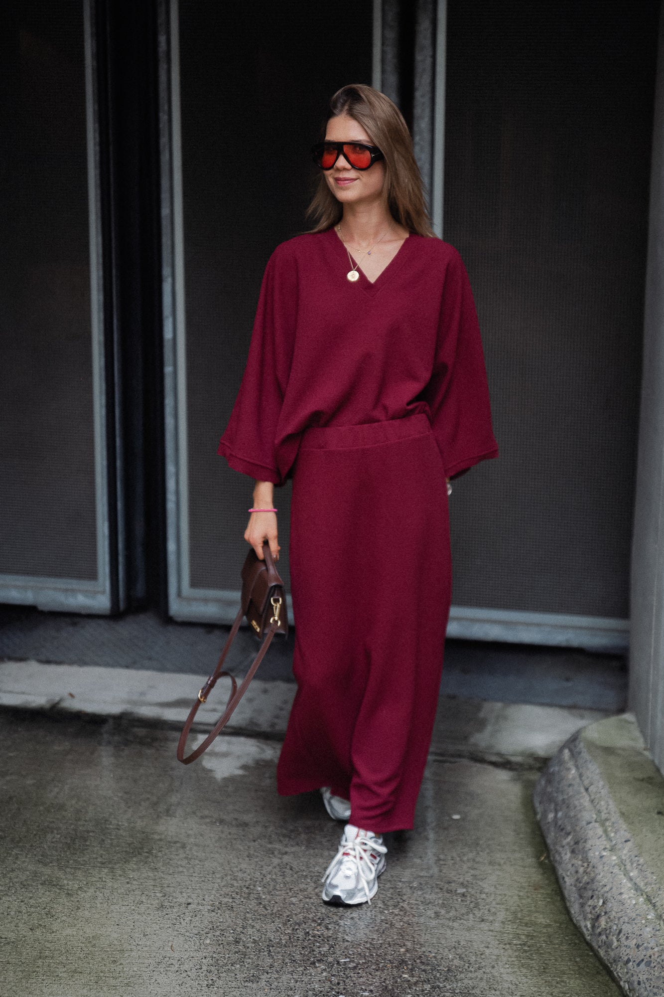 Céliz maxi skirt burgundy