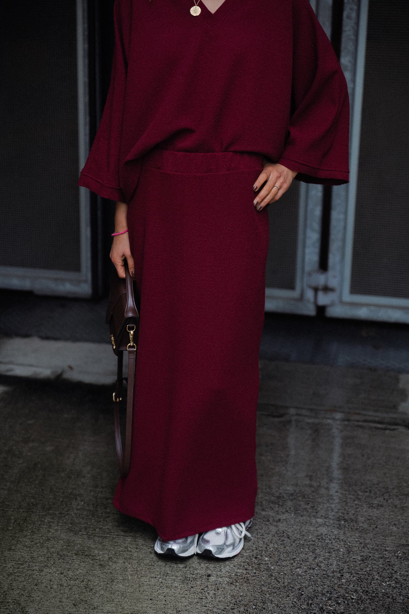 Céliz maxi skirt burgundy