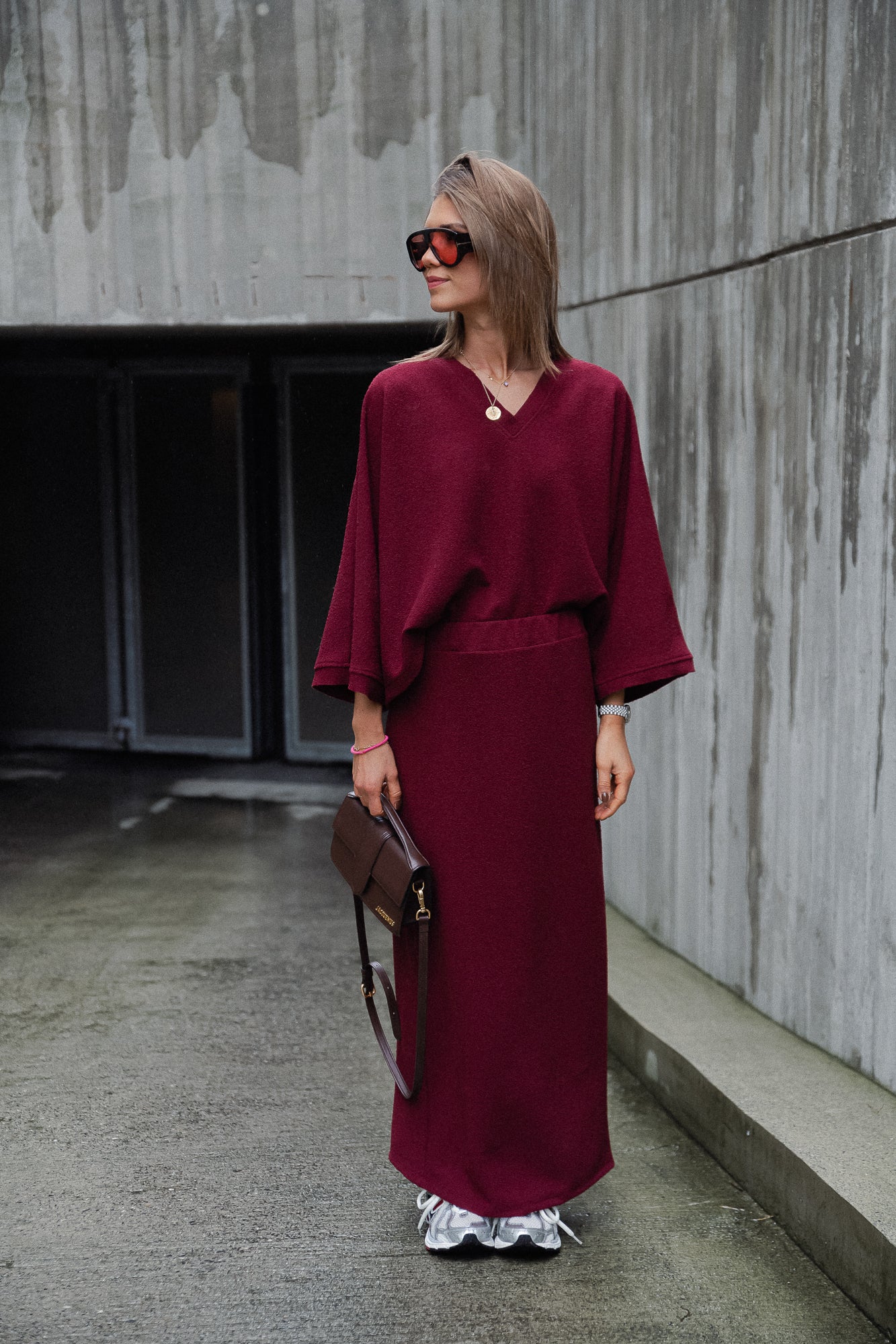 Céliz maxi skirt burgundy