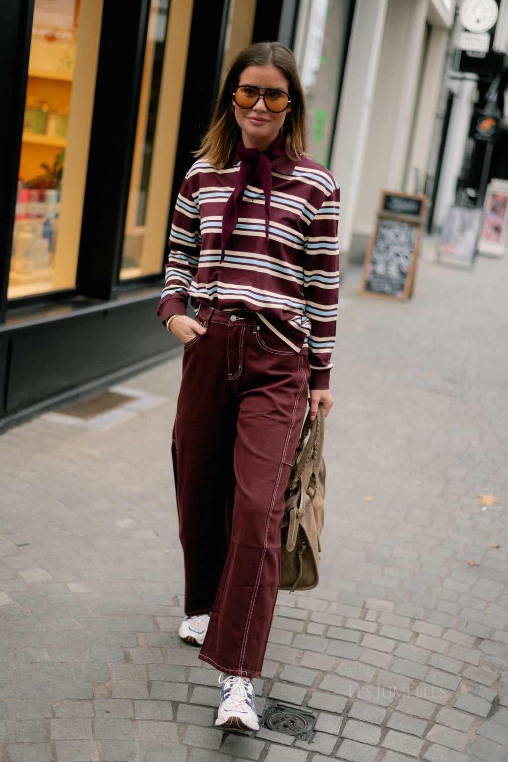 Willow denim pants plum