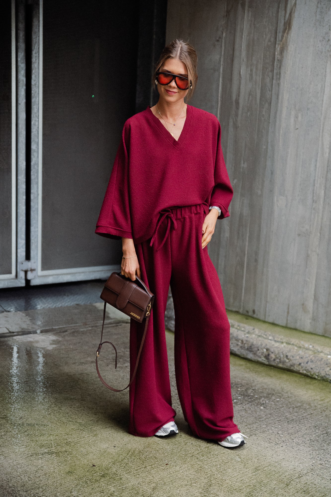 Noor broek burgundy