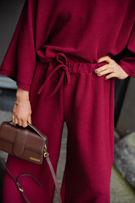 Les Jumelles Noor pants burgundy