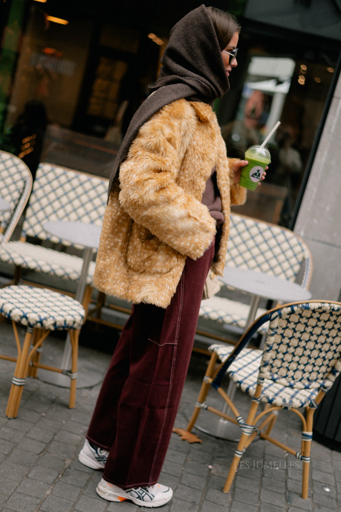 OBJFai LS fake fur jacket bambi
