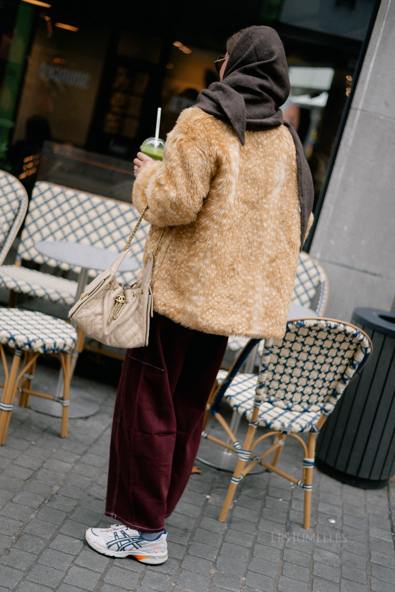 OBJFai LS fake fur jacket bambi