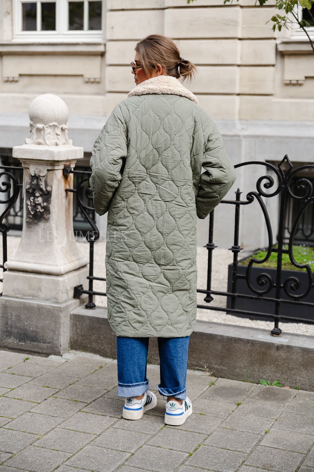 Lizzy padded coat sage green