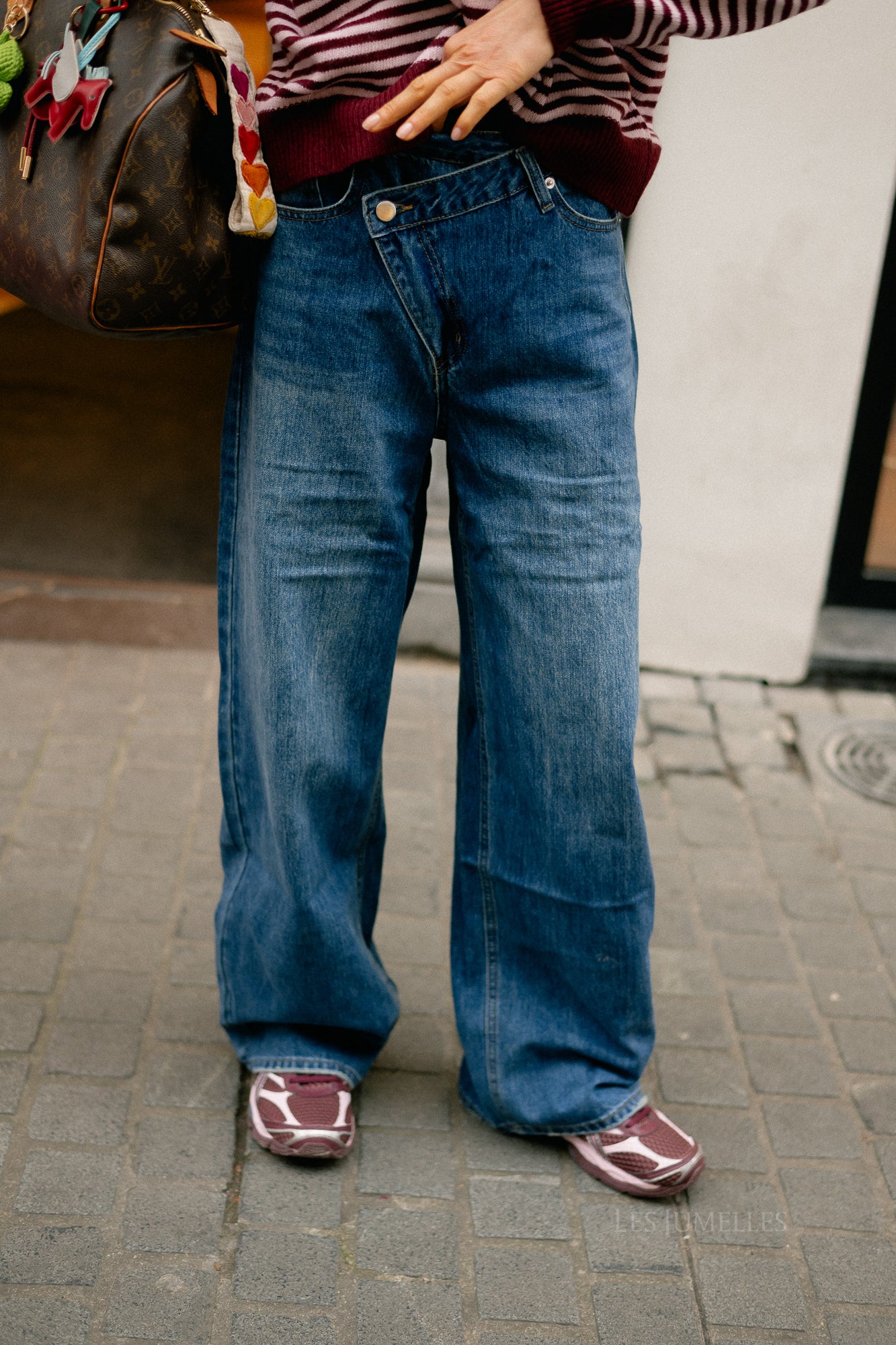 Rena asymmetric jeans medium blue