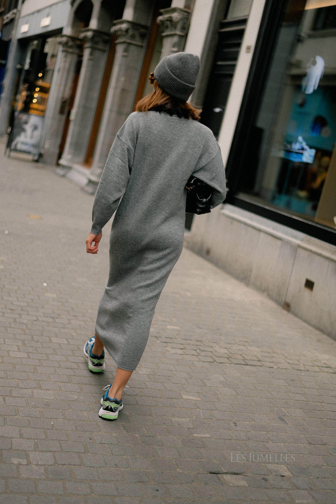 VIBreena rollneck LS knit dress medium grey melange