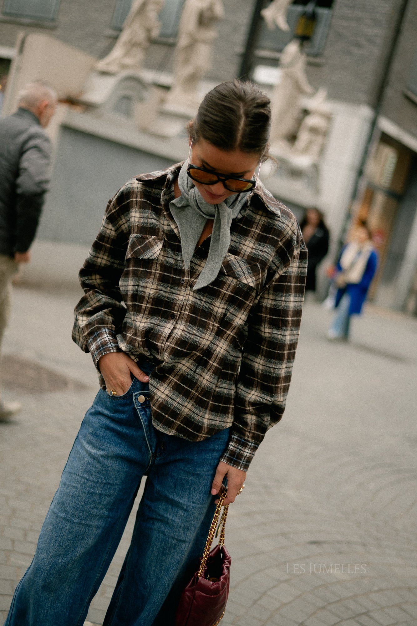 Lynn checkered shirt brown