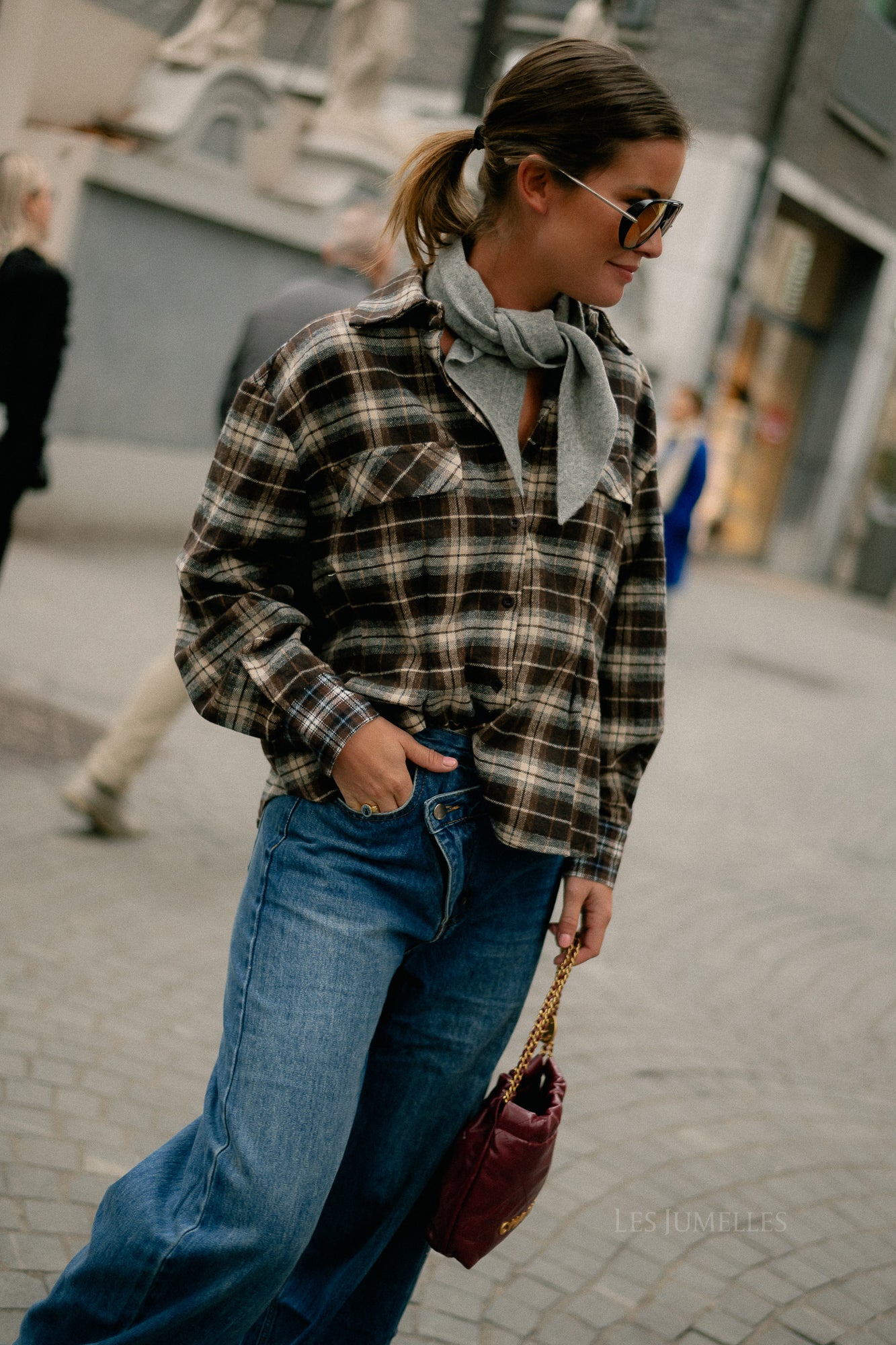 Lynn checkered shirt brown