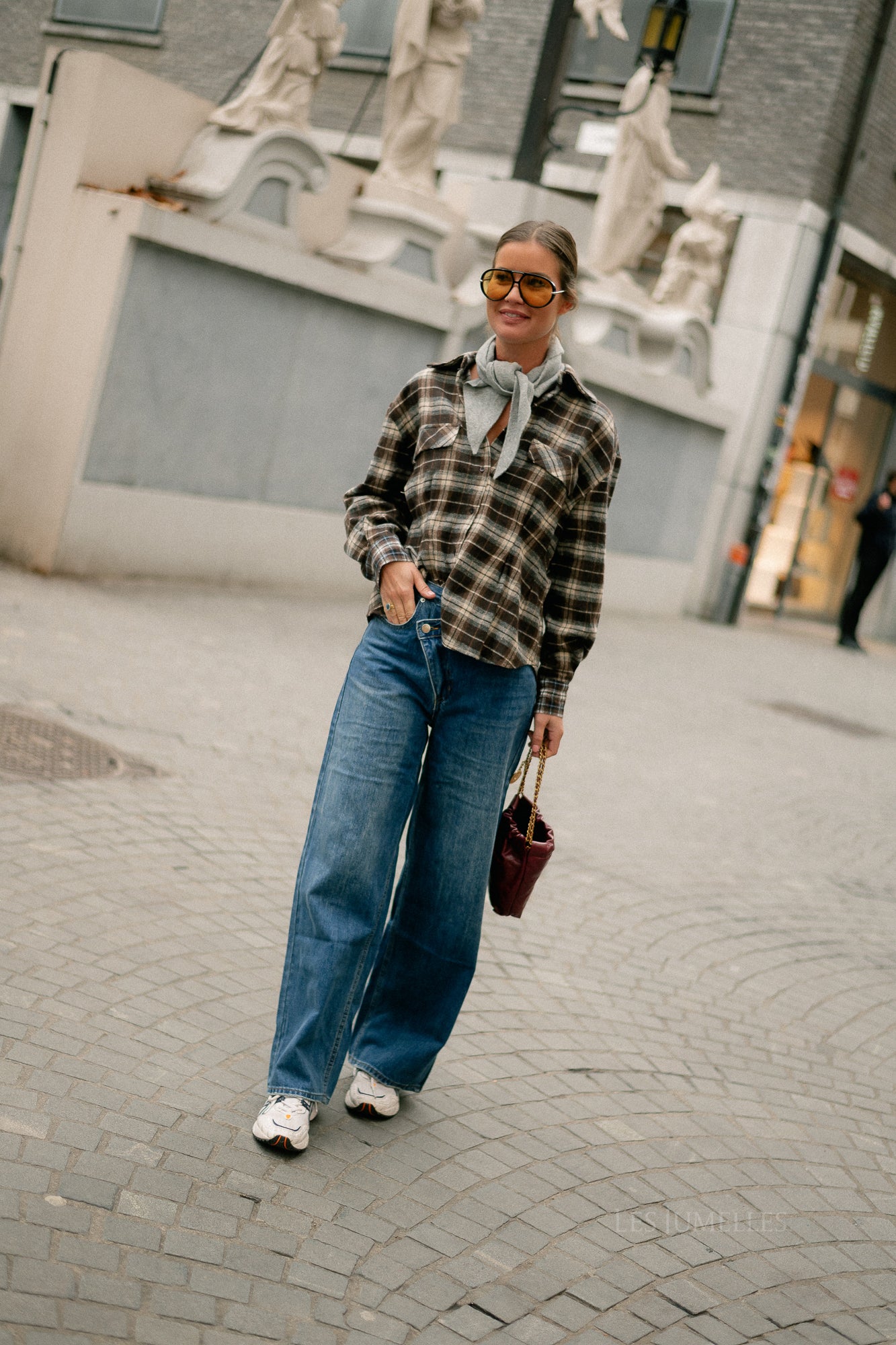 Lynn checkered shirt brown