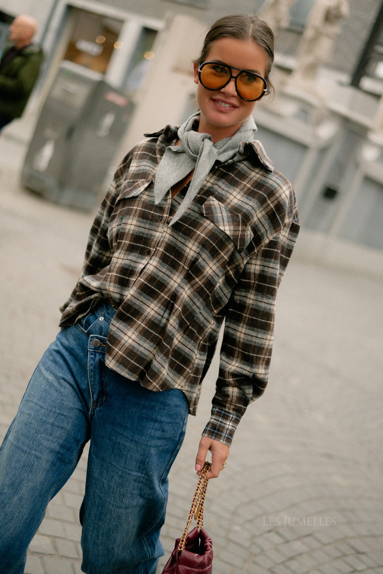 Lynn checkered shirt brown