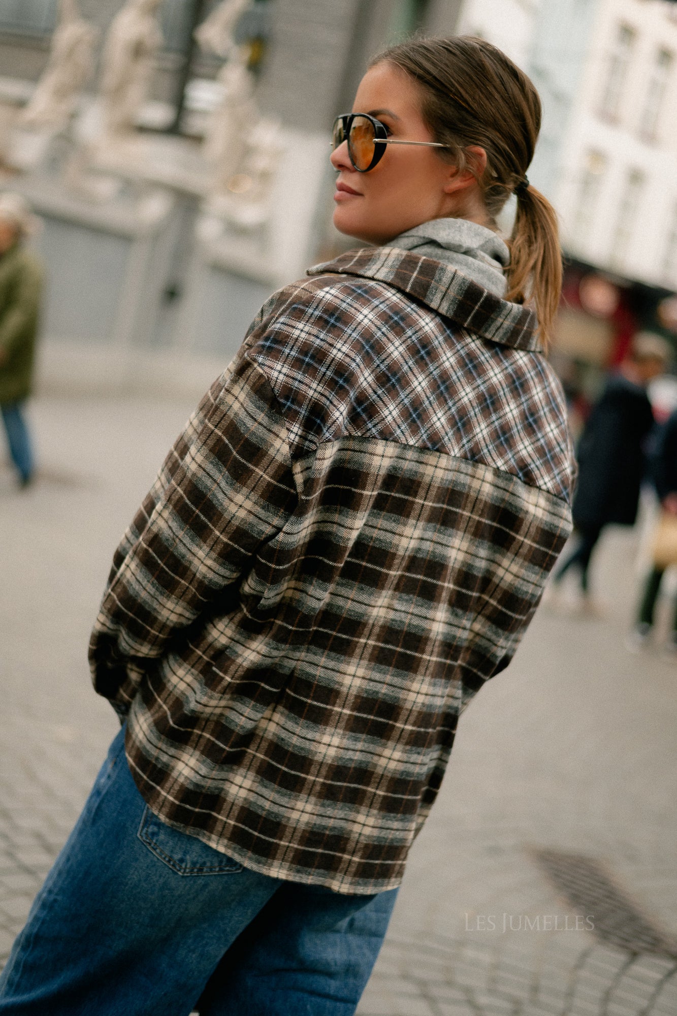 Lynn checkered shirt brown