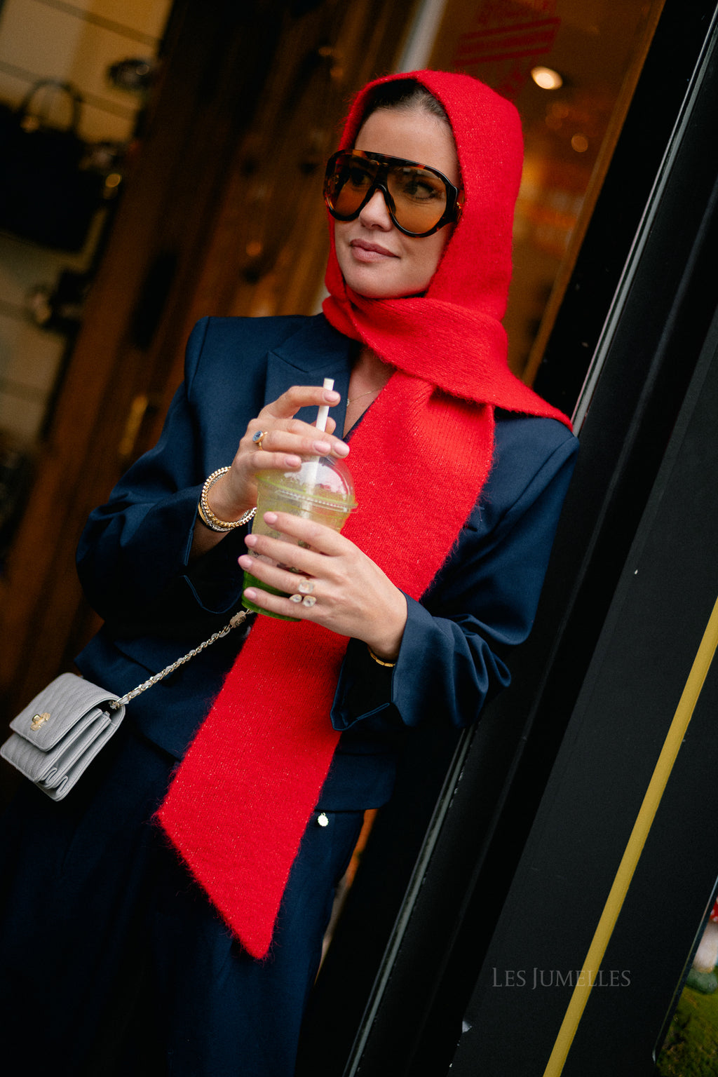 Leane scarf balaclava red