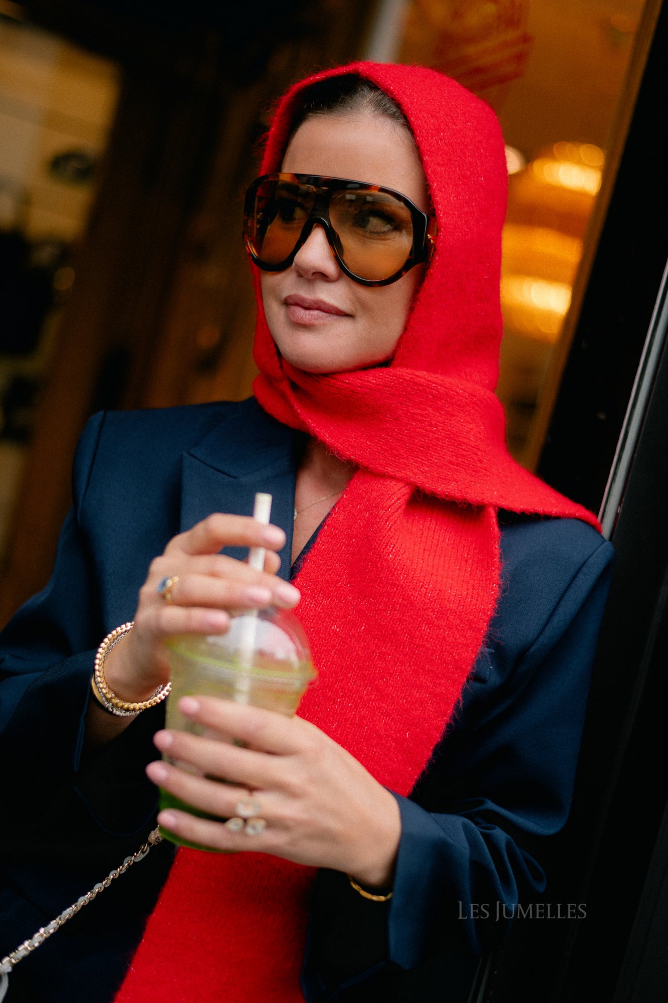 Leane scarf balaclava red