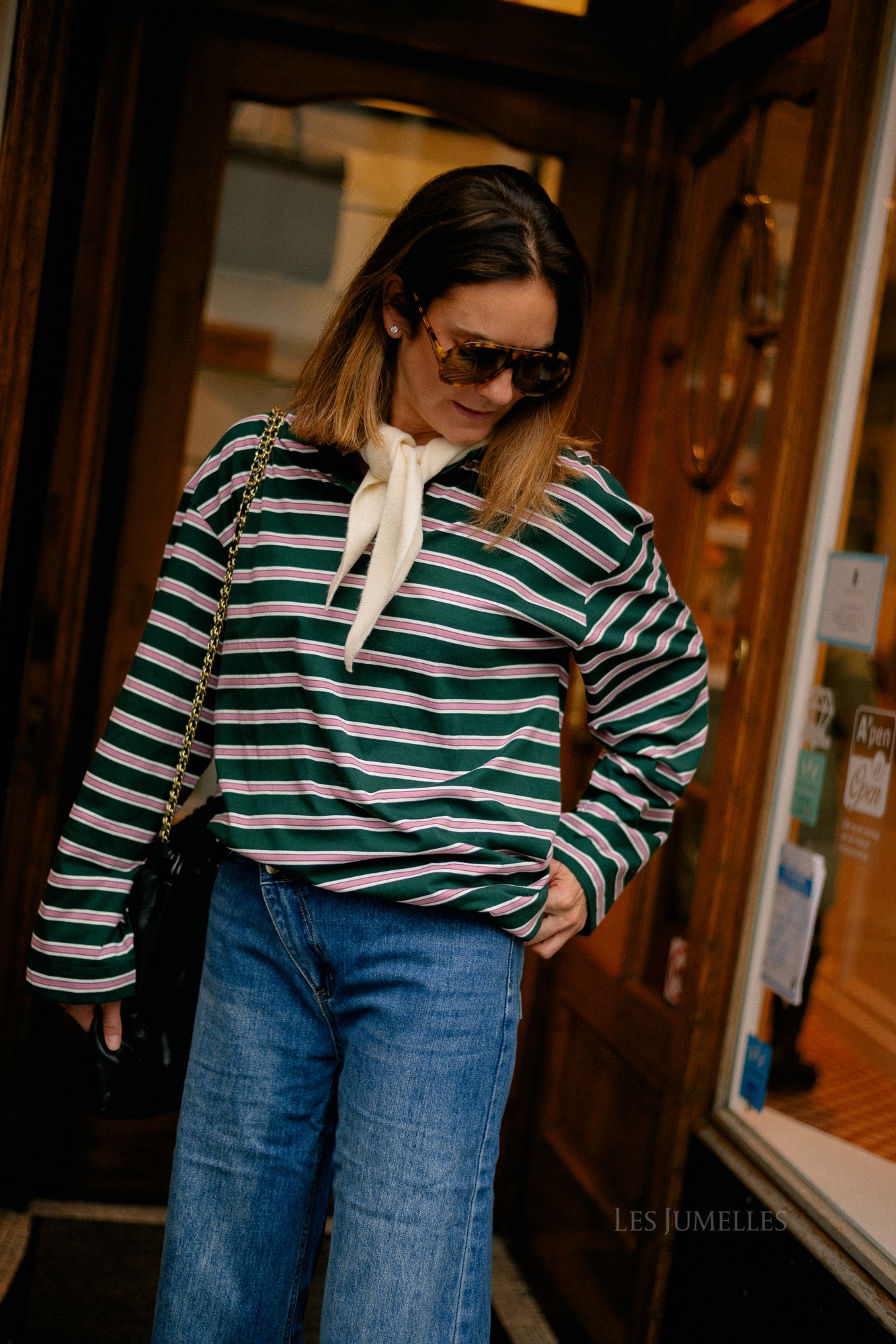 Cindy LS stripes: pine groove/mauve orchid/Morel