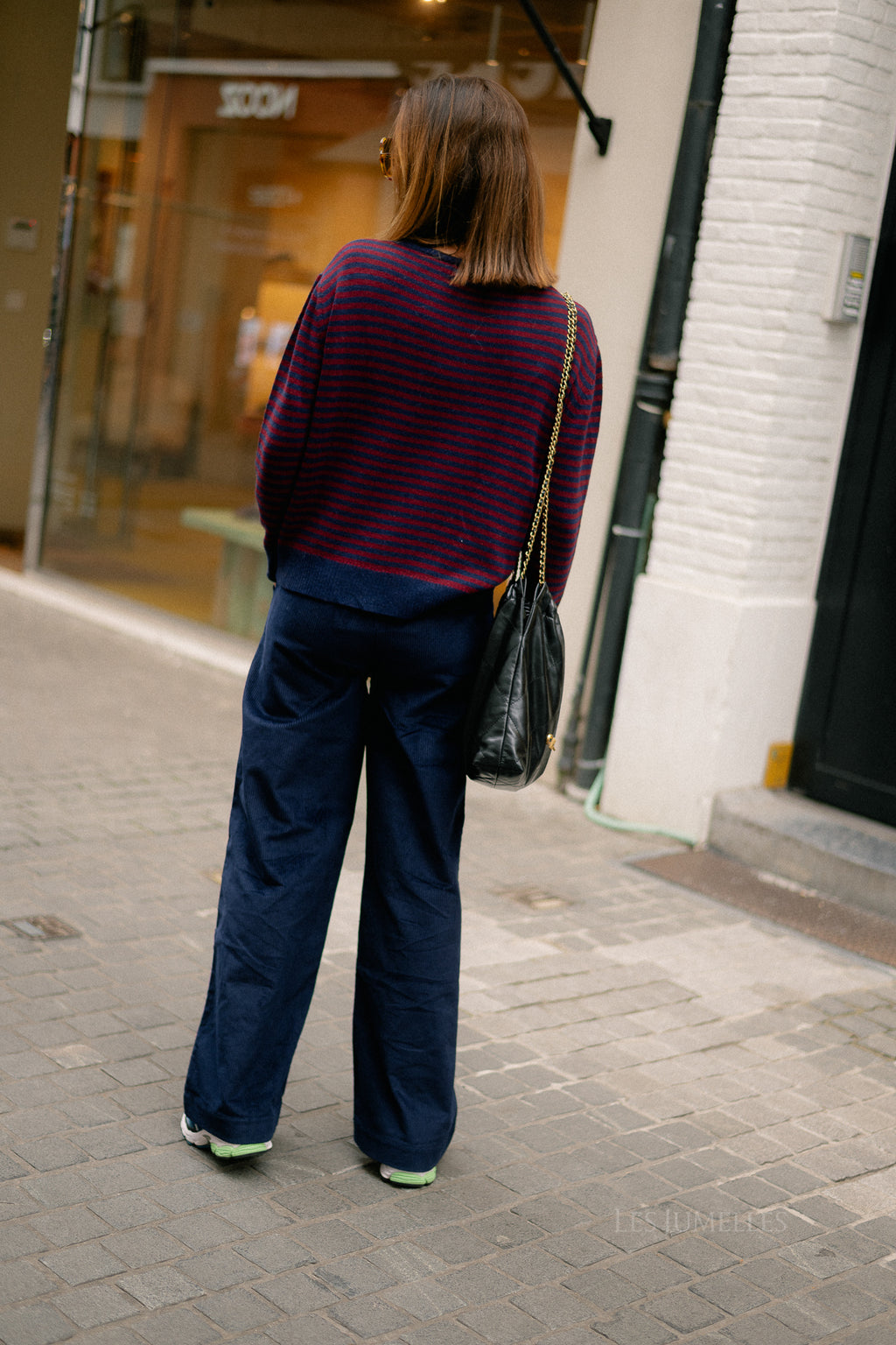 Florence striped jumper navy/burgundy