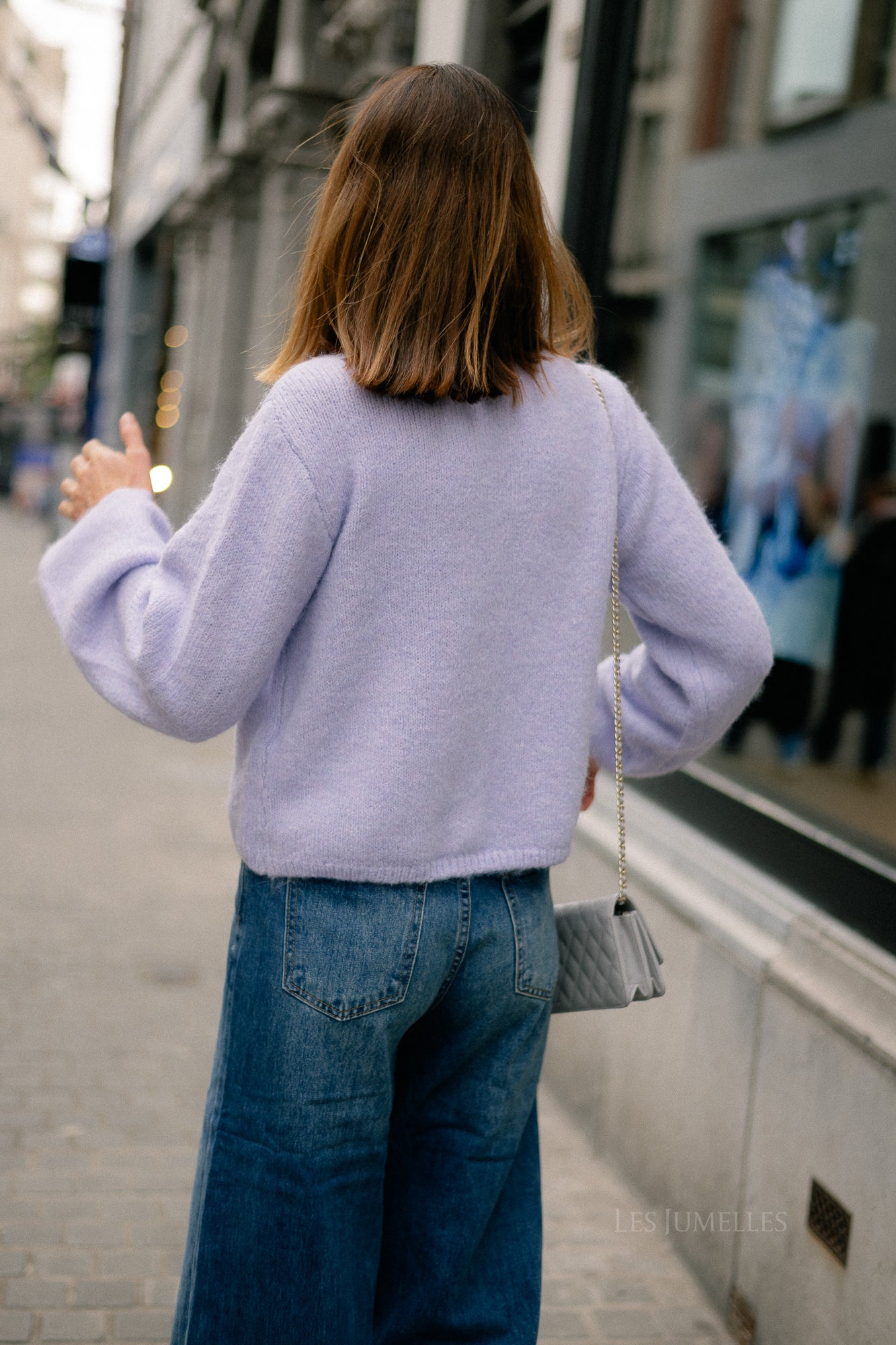 OBJSaggia LS knit cardigan baby lavender/melange