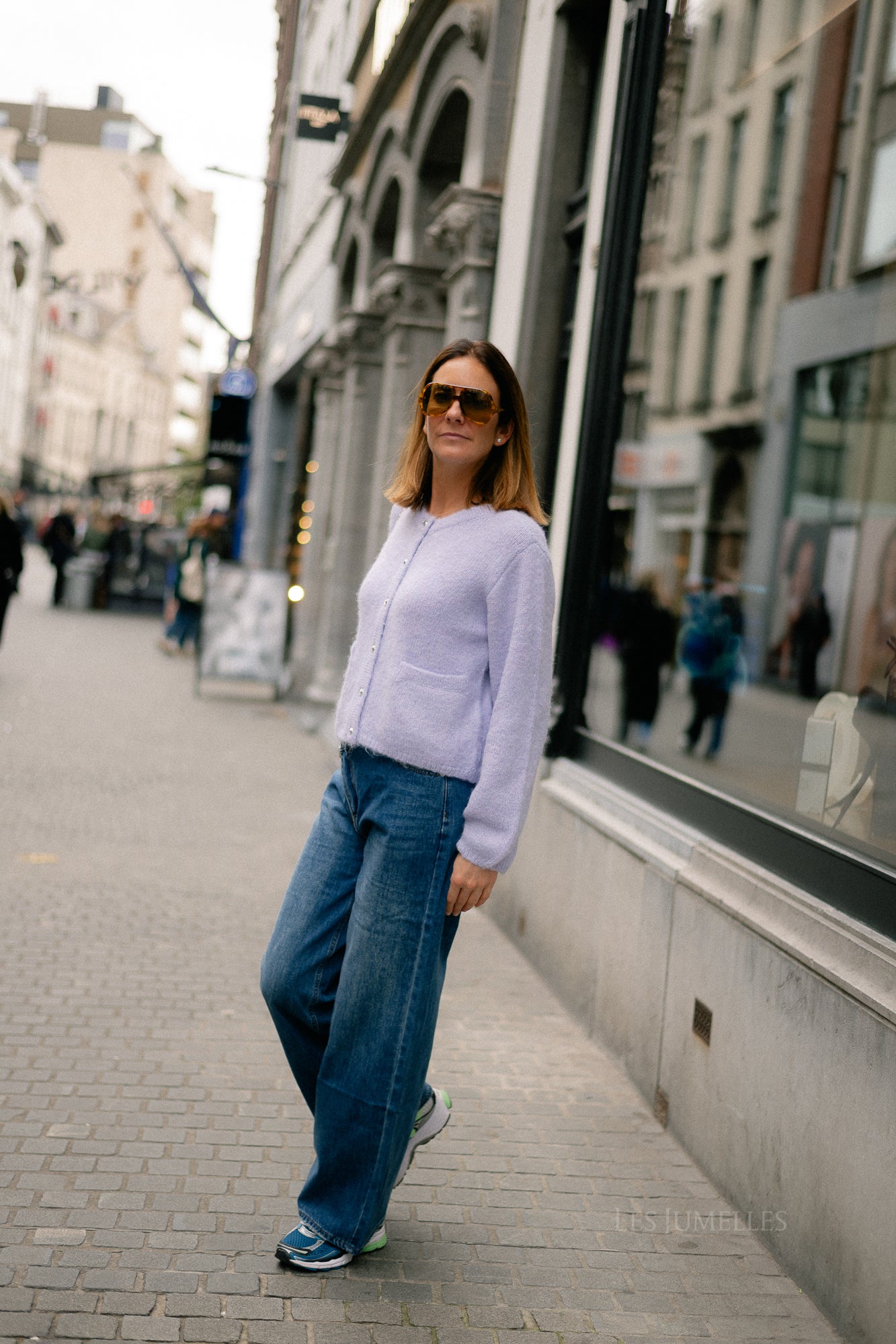 OBJSaggia LS knit cardigan baby lavender/melange