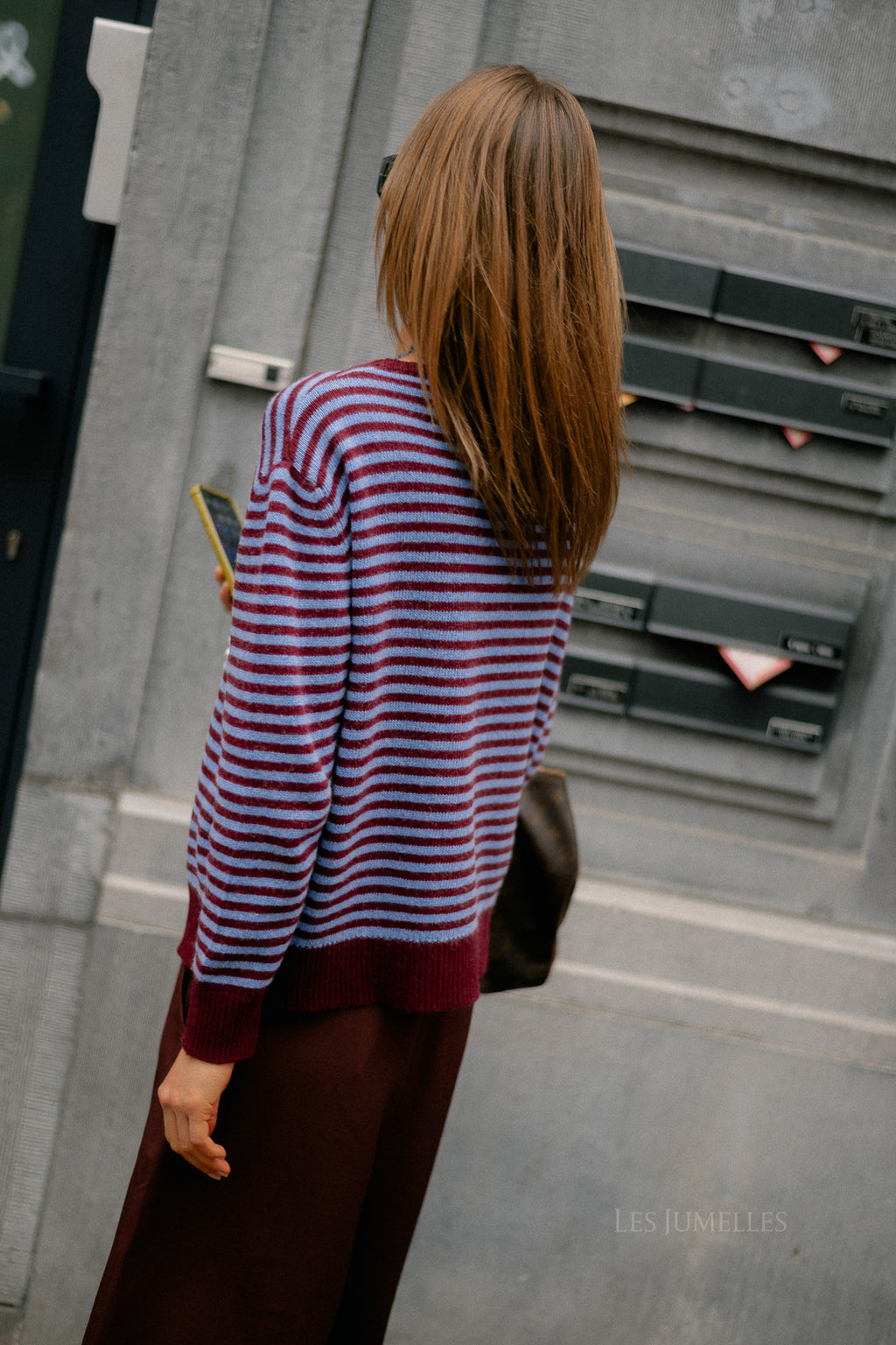 Florence striped jumper blue/burgundy