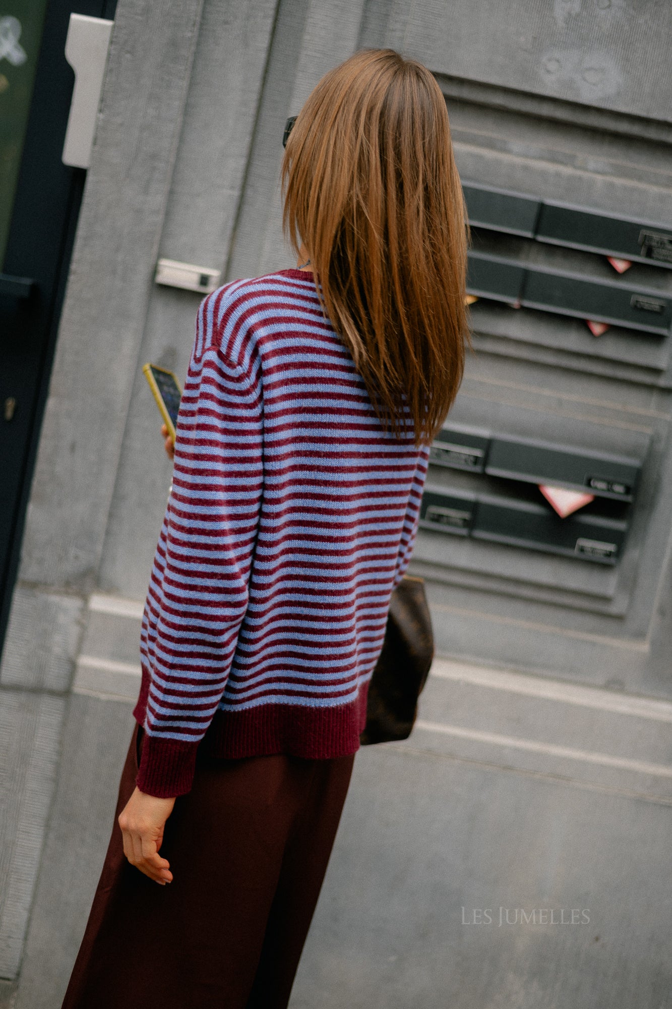 Florence striped jumper blue/burgundy