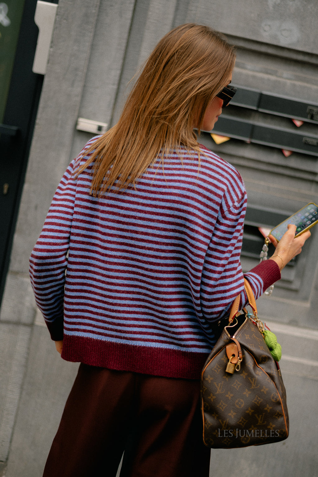 Florence striped jumper blue/burgundy