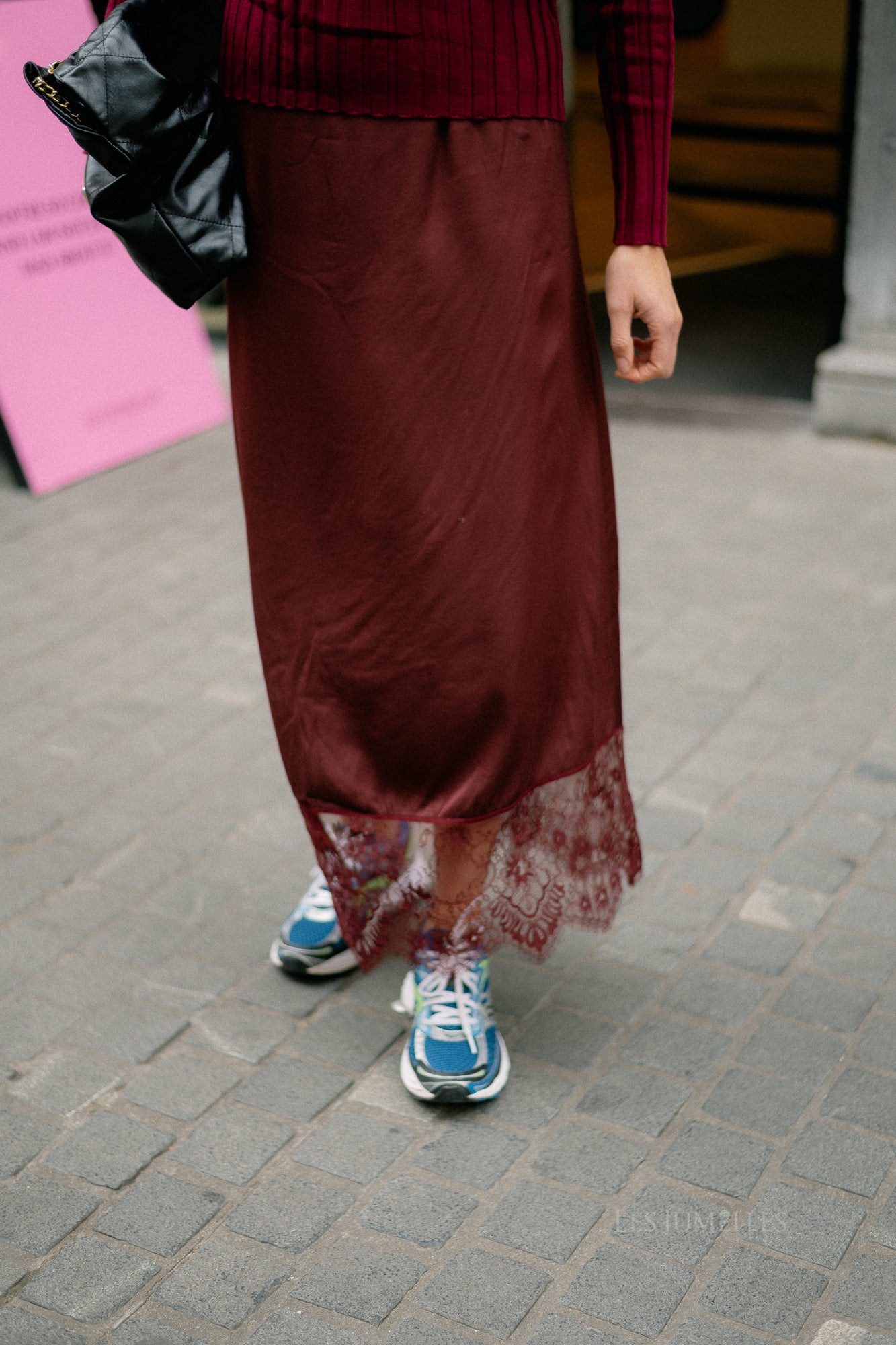 Zelie lace skirt burgundy