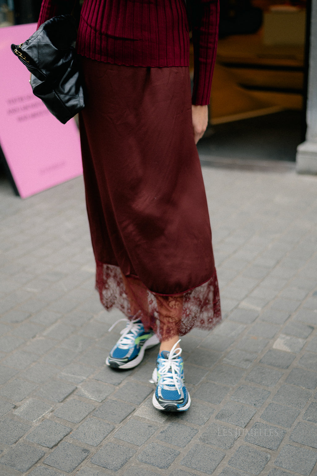 Zelie lace skirt burgundy