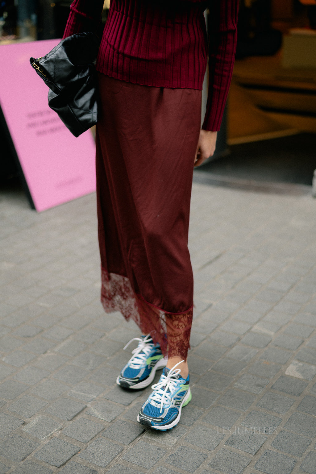 Zelie lace skirt burgundy