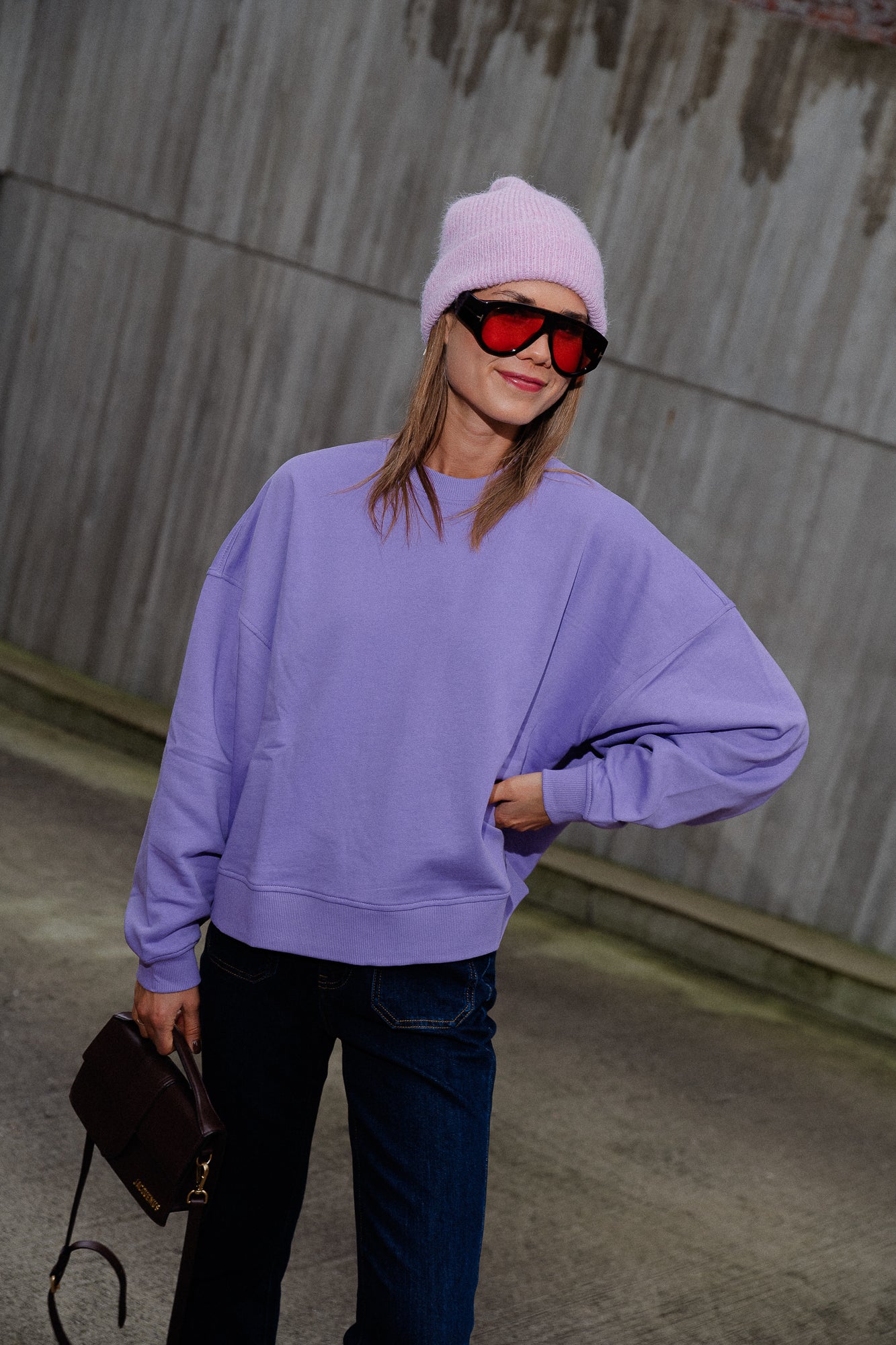 Oversize-Pullover Emielia englisch lavendel