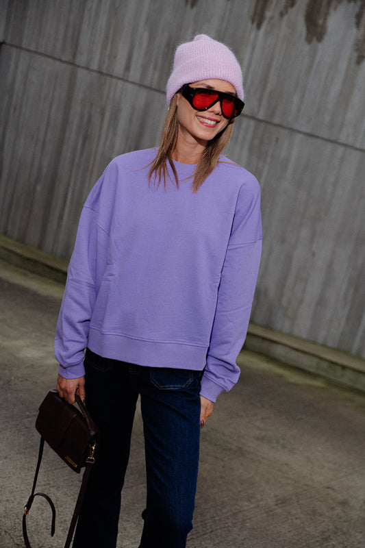 Les Jumelles Oversize Emielia sweater english lavender