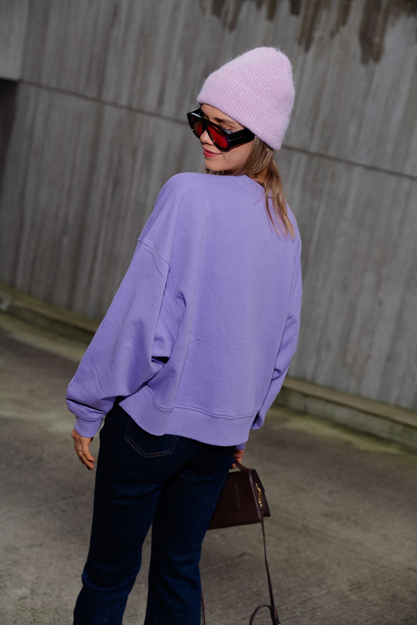 Oversize-Pullover Emielia englisch lavendel