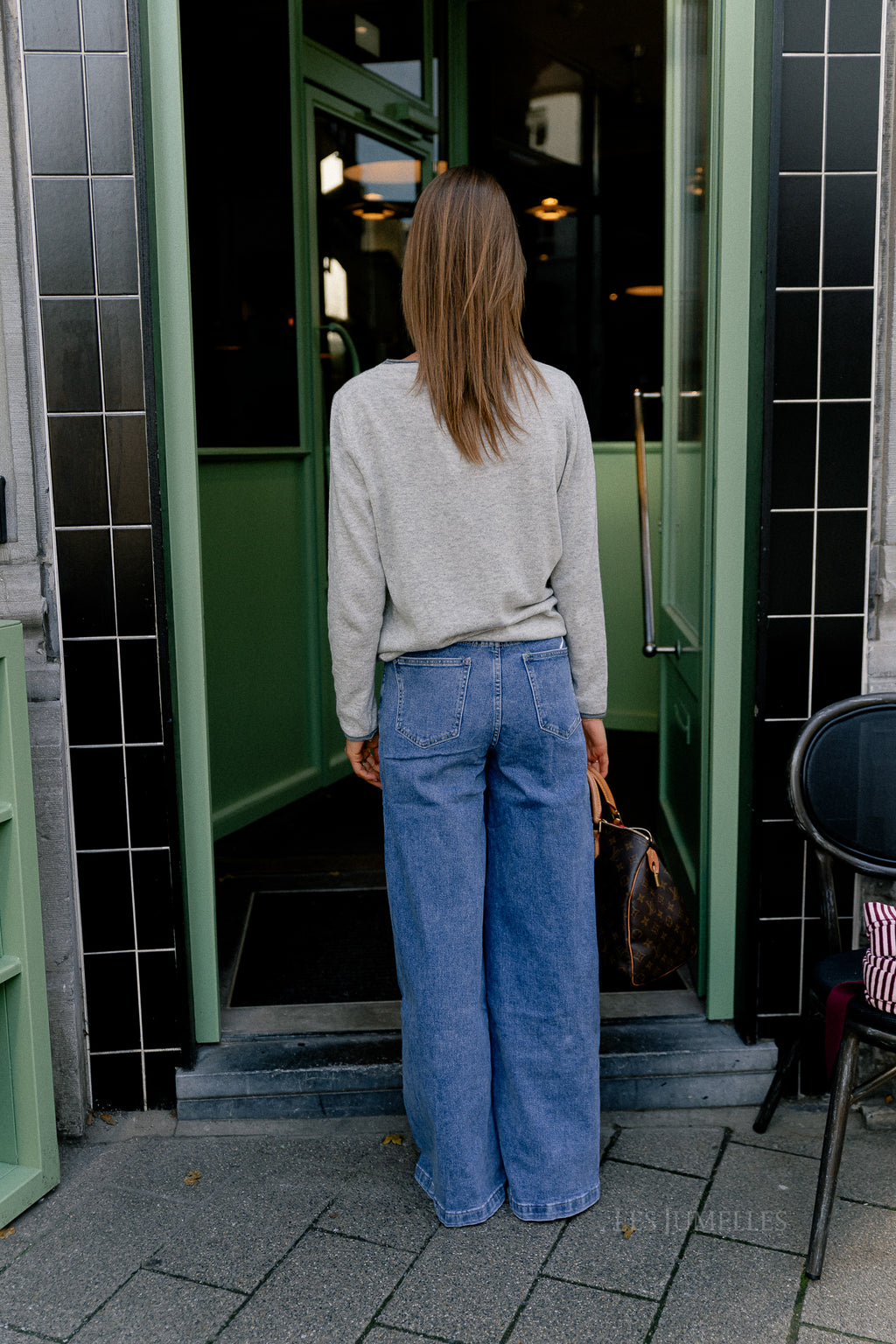 Gloria wijde jeans medium blauw