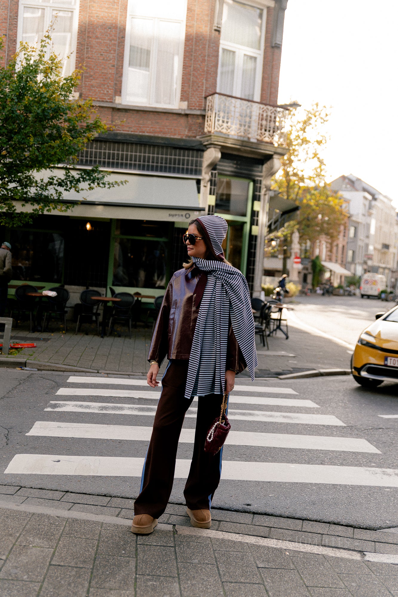 Jodie PU jacket burgundy